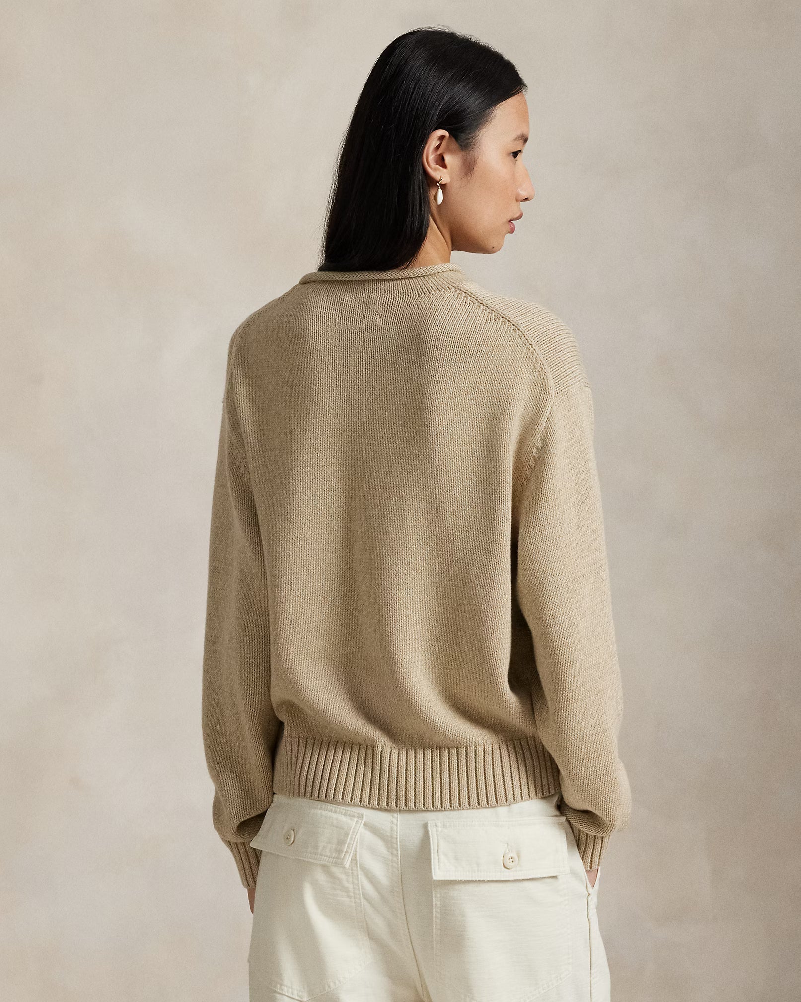 Suéter Ralph Lauren | Polo Bear Bege com Touca