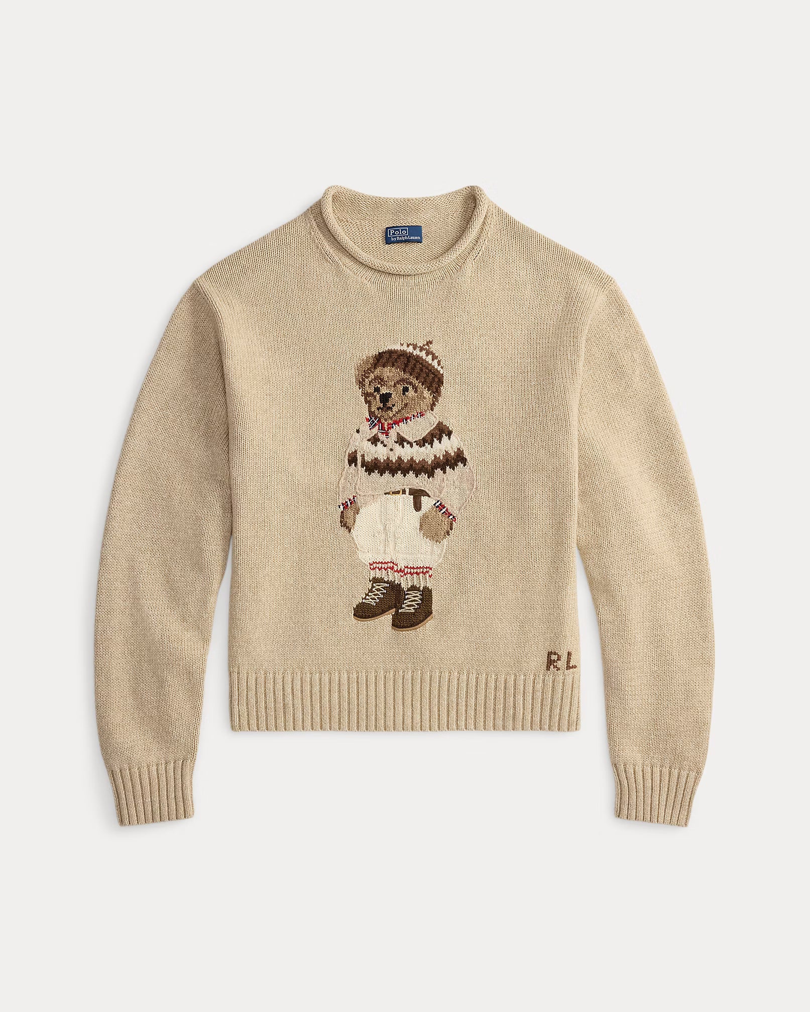 Suéter Ralph Lauren | Polo Bear Bege com Touca